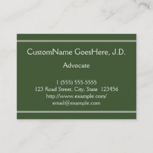 Minimalist Advocate Business Card