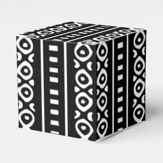 Minimalist African Print Wrapping Paper Favor Boxes