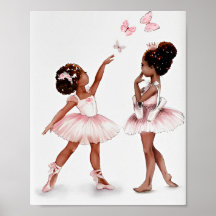 minimalist afro black ballerina modern illustrate