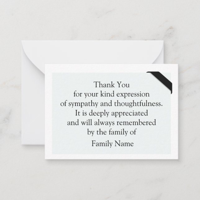 Minimalist After Funeral Thank You Cards (Front)