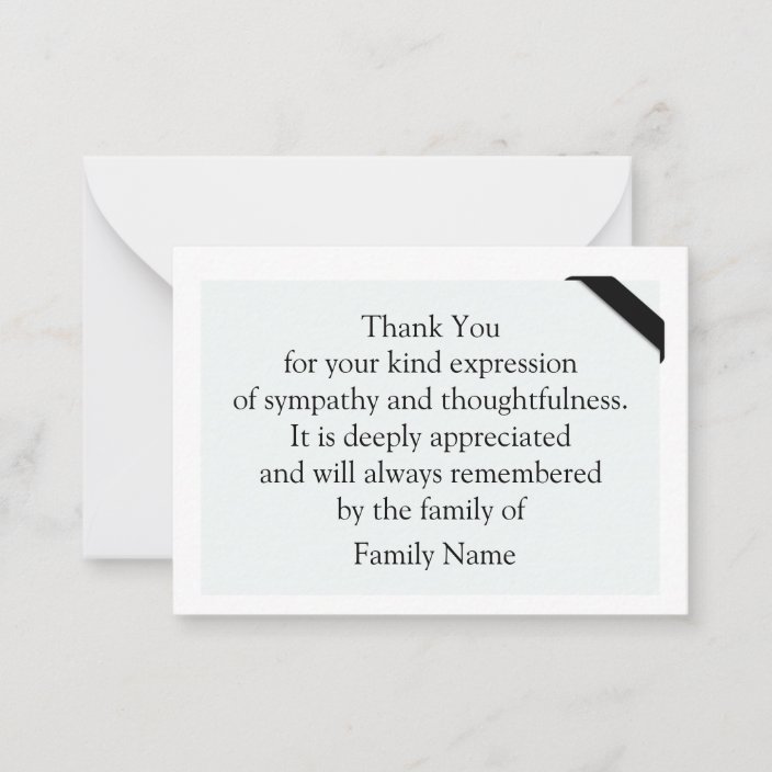 Minimalist After Funeral Thank You Cards Zazzle