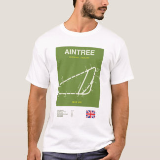 Minimalist Aintree Horse Racing Line Print Tee