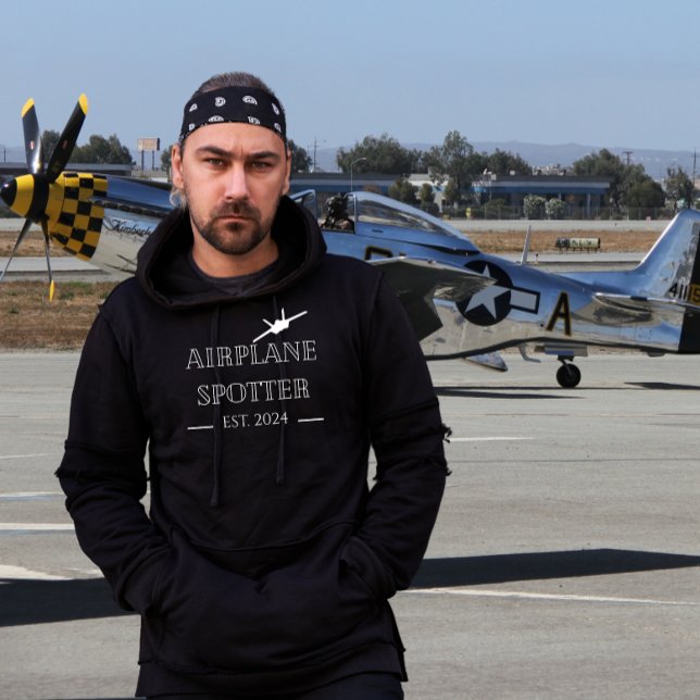 Minimalist Airplane Spotter, Personalized Custom Hoodie (Creator Uploaded)