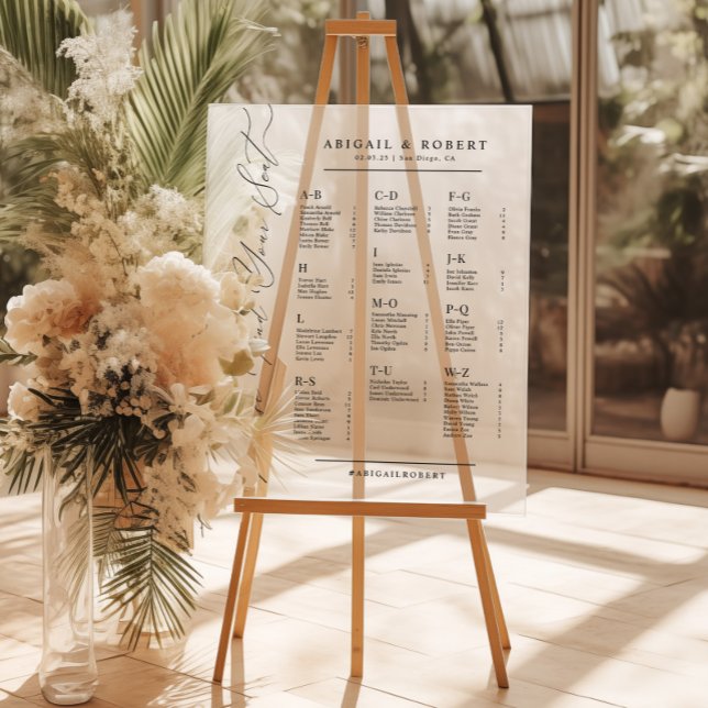 Minimalist Alphabetical Wedding Seating Chart (Creator Uploaded)