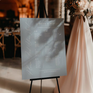 Minimalist Alphabetical Wedding Seating Chart