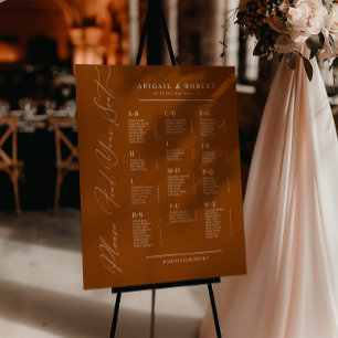 Minimalist Alphabetical Wedding Seating Chart