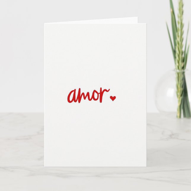 Minimalist Amor Love Card (Front)
