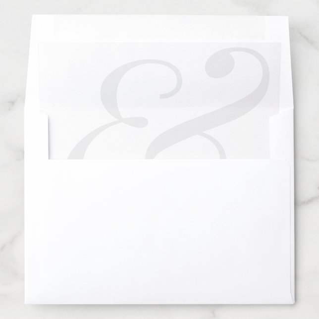 Minimalist Ampersand Wedding | Envelope Liner (In Envelope)