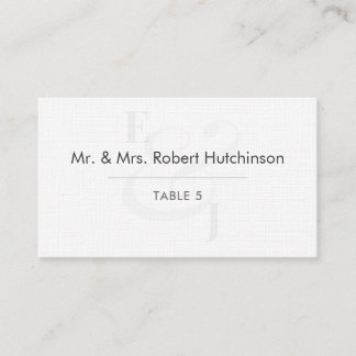 Minimalist Ampersand Wedding | Flat Table Seating Place Card