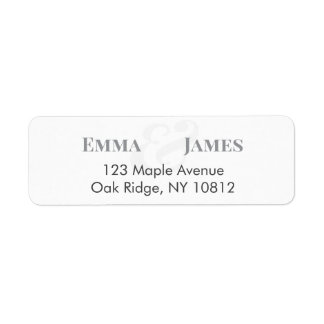 Minimalist Ampersand Wedding | Name Header Return Label
