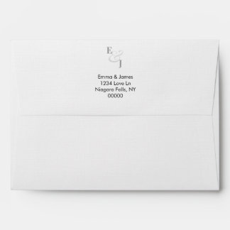 Minimalist Ampersand Wedding | Return Address Envelope