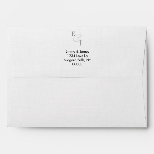 Minimalist Ampersand Wedding | Return Address Envelope (Back (Top Flap))