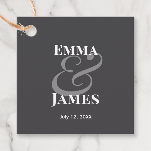 Minimalist Ampersand Wedding | Reverse Custom | Favor Tags