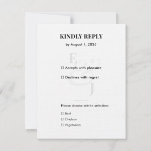 Minimalist Ampersand Wedding   RSVP Card QR Code