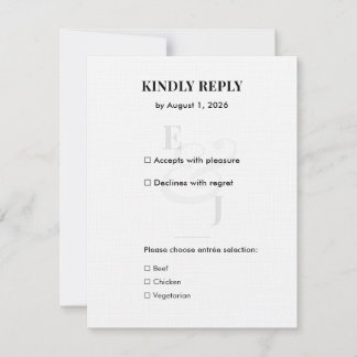 Minimalist Ampersand Wedding | RSVP Card QR Code