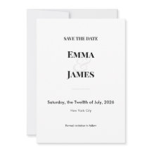 Minimalist Ampersand Wedding | Save the Date
