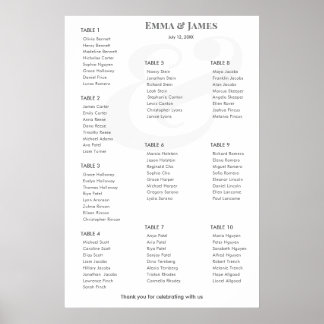 Minimalist Ampersand Wedding | Seating Chart | 10