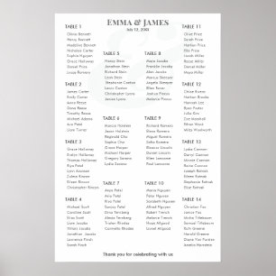 Minimalist Ampersand Wedding Seating Chart 14