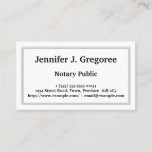 [ Thumbnail: Minimalist and Basic Notary Public Business Card ]