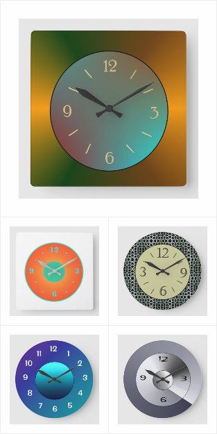 Minimalist and  Colourful Creative Clocks