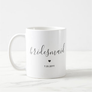 Minimalist and Elegant bridesmaid Script Coffee Mug