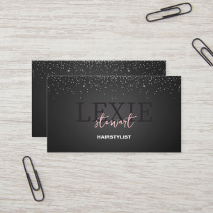 Minimalist and Elegant Hair Stylist QR Code Business Card