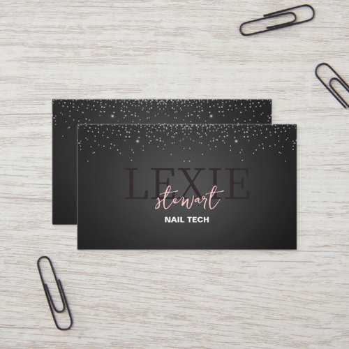 Minimalist and Elegant Nail Tech Appointment Business Card