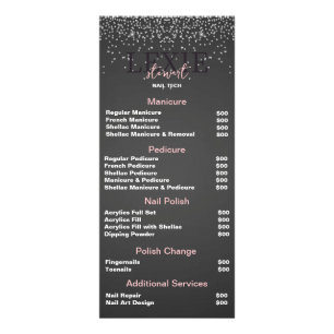 Minimalist and Elegant Nail Tech Rack Card