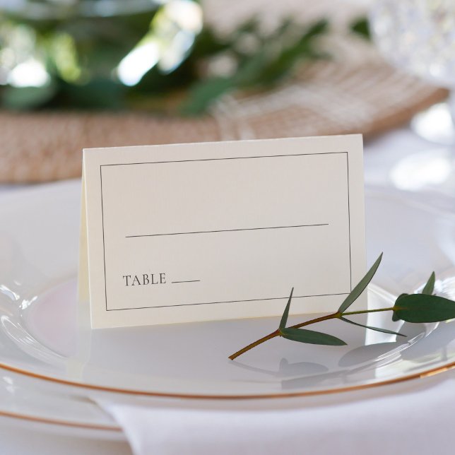 Minimalist And Elegant Wedding Place Card (Creator Uploaded)