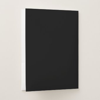 Minimalist And Modern Black Pocket Folder | Zazzle