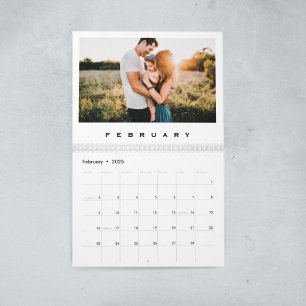 Minimalist and Modern Simple Family Photo Calendar