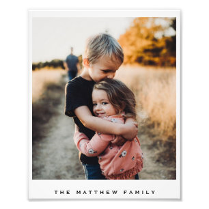 Minimalist and Modern Typewriter Family Photo Print