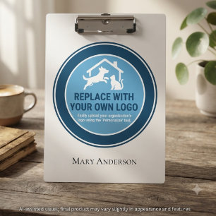 Minimalist Animal Rescue Logo Volunteer Branding Clipboard