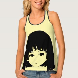 Minimalist Anime Face  Tank Top