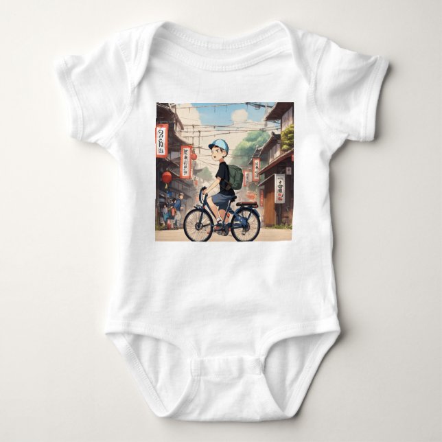 Minimalist Anime-Inspired Baby Gift Bodysuit (Front)
