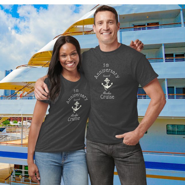 Minimalist  Anniversary Cruise Alaska Personalize T-Shirt (Creator Uploaded)