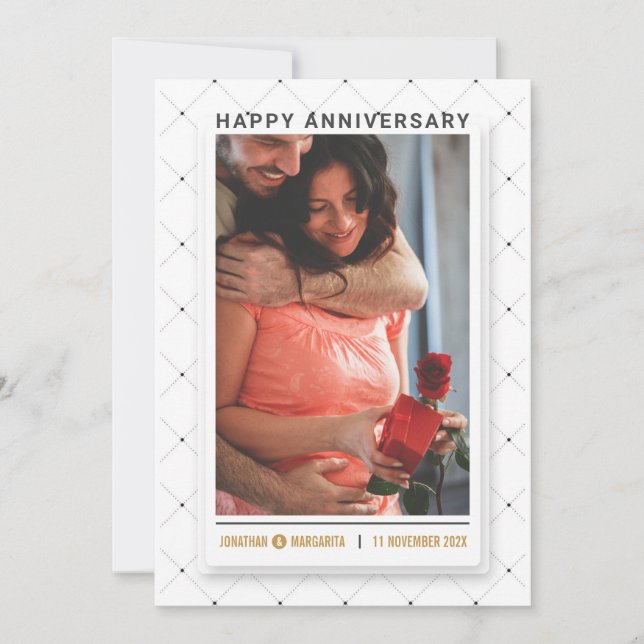 Minimalist Anniversary Save The Date (Front)