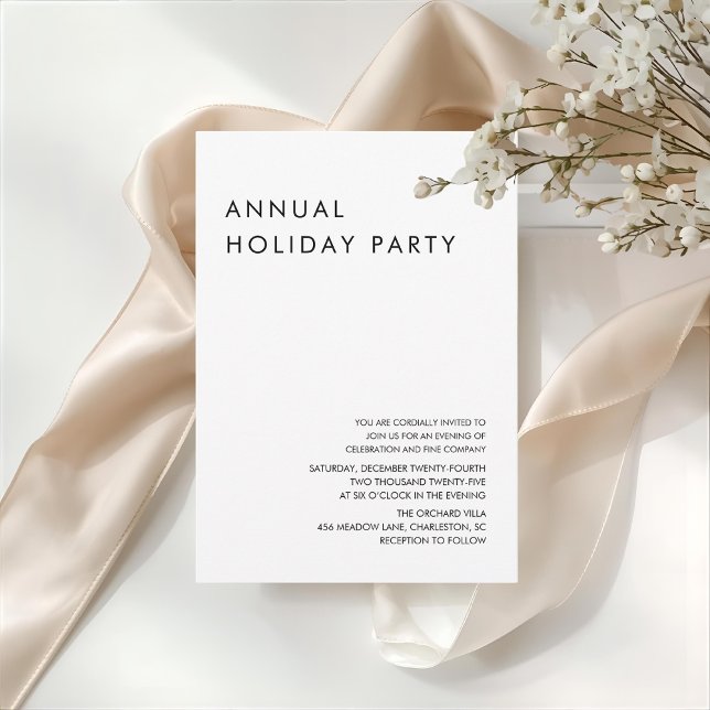 Minimalist Annual Holiday Party Invitation (Creator Uploaded)