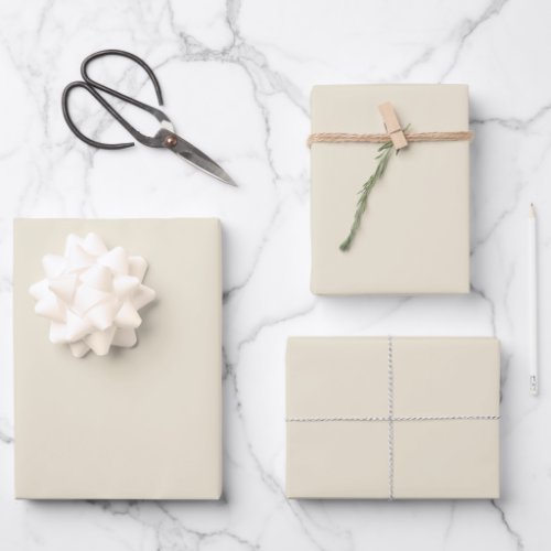 Minimalist antique white solid plain elegant wrapping paper sheets