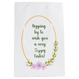 Minimalist Apple Tree flowers holiday Easter Medium Gift Bag