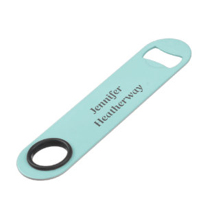 Minimalist aqua blue custom name bar key
