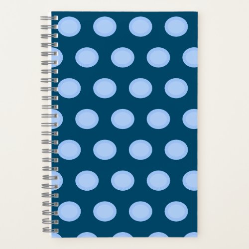 Minimalist Aqua Blue Polka Dots Notebook