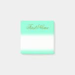 [ Thumbnail: Minimalist Aquamarine Background and Green Name Notes ]