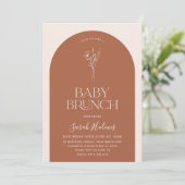 Minimalist Arch Baby Brunch Baby Shower Invitation (Standing Front)
