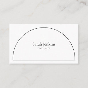 Minimalist Arch Black and White Business Card