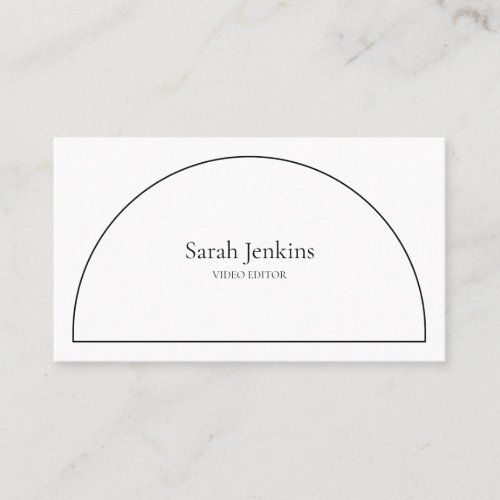 Minimalist Arch Black and White Business Card