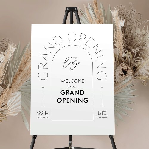 Minimalist Arch Business Launch Event Welcome Sign