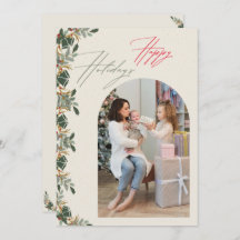 Minimalist Arch Family Photo Holiday Card