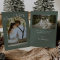 Minimalist arch green modern photo Christmas card