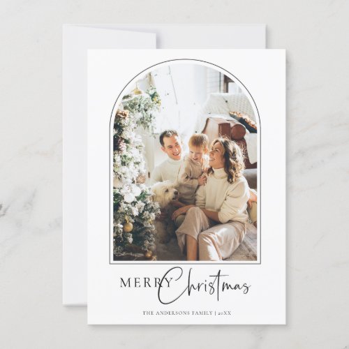 Minimalist Arch Merry Christmas Greetings Card